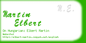 martin elbert business card